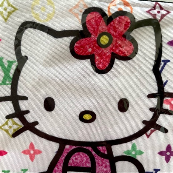 Hello Kitty face mask colorful rainbow reusable flower designer style new one sz - Picture 3 of 6